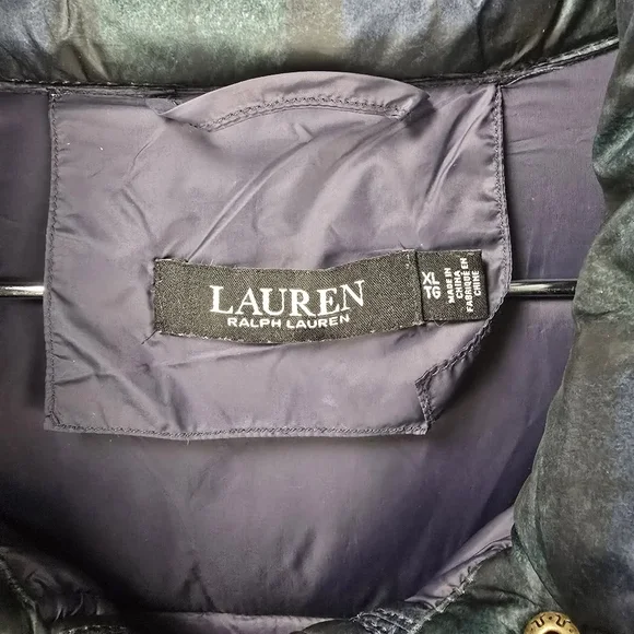 Plaid Ralph Lauren Puffer Jacket - Picture 2 of 14